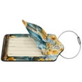 thumbnail image 2 of Cauagu Rustic Blue Vase Blossoms Pattern Luggage Tags,Leather Luggage Tags Personalized Luggage Tag Travel Tags Privacy Cover ID Label for Travel Bag Suitcase-2 PCS, 2 of 5