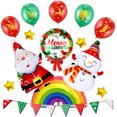 thumbnail image 1 of Juego de globos de lámina de látex con diseño de Feliz Navidad, 16 unidades, 1 of 1