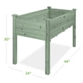 thumbnail image 7 of Best Choice Products 48x24x30in Raised Garden Bed, Elevated Wooden Planter for Yard w/ Foot Caps, Liner - Sage, 7 of 7