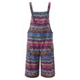 thumbnail image 1 of Qarigey Monos de mujer con bolsillos estampados, tirantes sueltos de una pieza, transpirables, para diario, monos de verano, mono para niñas Vestidos Rosado 3XL Qarigey AP011485-14, 1 of 6