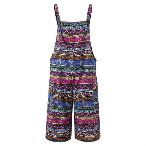 Sonducket Monos de mujer con bolsillos estampados, tirantes sueltos de una pieza, transpirables, para diario, monos de verano, mono para niñas Vestidos Rosado METRO Sonducket AP011485-10