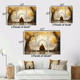thumbnail image 4 of Designart "Enlightened Path Grey and Yellow Buddhism I" Spiritual Metal Wall Art Set, 4 of 5