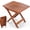 Chestnut, variant on Melino Foldable Outdoor Side Table 18x16x16 in – FSC Acacia Wood Weatherproof Small Folding Patio Table for Outside, Porch, Garden, Backyard, Deck & Pool  - Natural