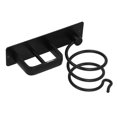 thumbnail image 2 of Soporte para secador de pelo, soporte para soplador de peluquería montado en la pared de aleación de aluminio para baño, color negro, 2 of 14