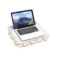 thumbnail image 4 of LapGear Designer Lap Desk with Phone Holder and Device Ledge - Gold Quatrefoil - Fits up to 15.6 Inch Laptops - Style No. 45416,Medium - Fits up to 15.6" Laptops, 4 of 6