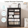 thumbnail image 7 of DIYART 5 Drawer Dresser for Bedroom, 42" Tall Chest of Drawers with Golden Handles, Modern Wooden Bedroom Storage Cabinet for Living Room and Closet, Black, 7 of 7