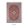 thumbnail image 3 of Contemporary Home Living 3.25' x 5' Medallion Floral Area Throw Rug - Red and Cream, 3 of 7