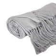 thumbnail image 3 of Parkland Collection Airi Grey Cotton Throw Blanket, 50 x 60 Inch Decorative Sofa Throw, 3 of 4