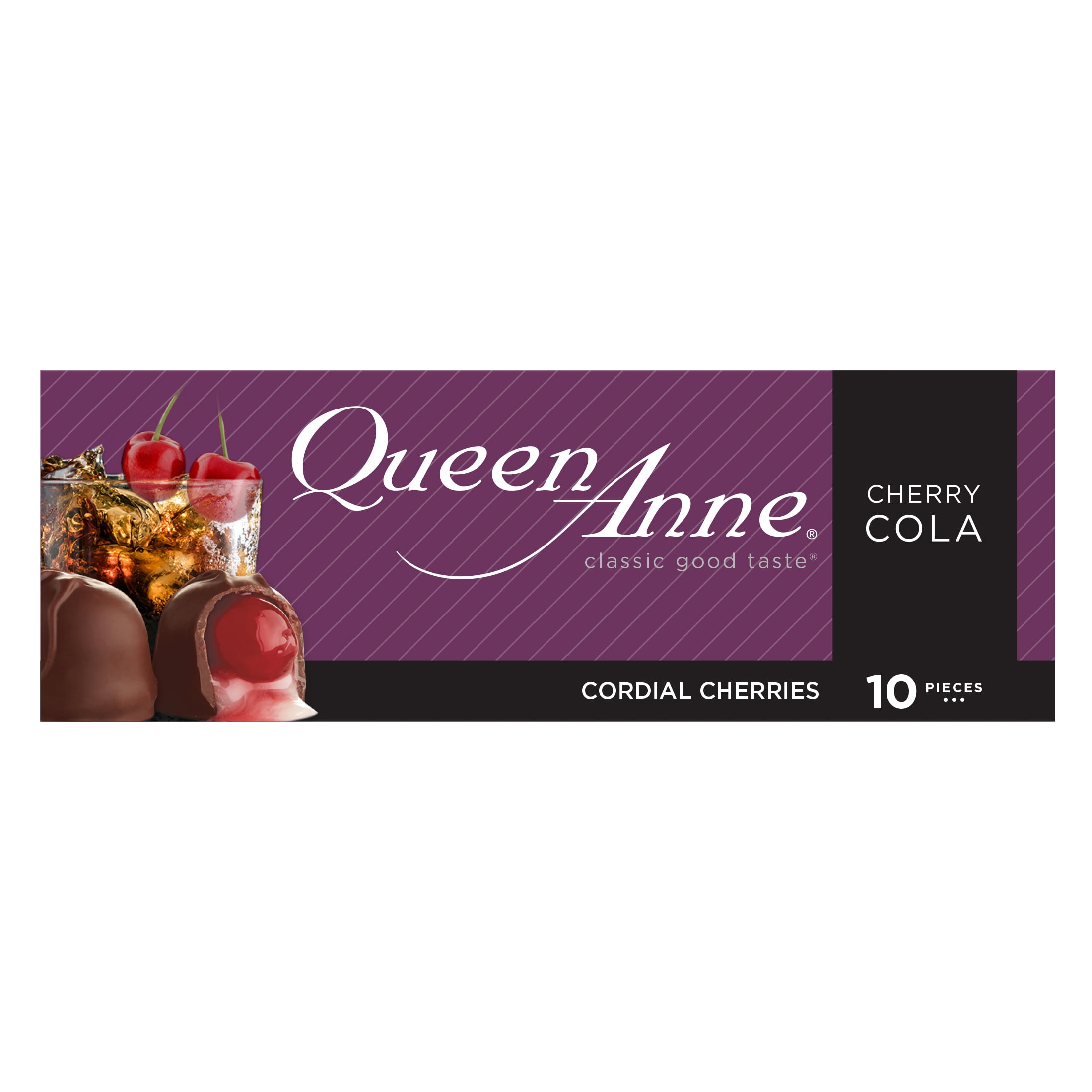 (2 pack) Queen Anne Milk Chocolate Cherry Cola Cordial Cherries, 6.6 oz Box, 10 Pieces