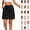 26# Black, variant on Cargo Skorts for Women Elastic Drawstring High Waisted Golf Hiking Skirt with 4 Pockets Casual Summer Athletic Skort,Khaki,M