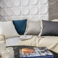 thumbnail image 7 of DriftAway Boho Throw Pillow Covers Modern Farmhouse Decorative Home Cushion for Bed Sofa or Bench 2 Pieces 18"L x 18"W Plus 1.5" Linen Blend Flange Peacock Blue, 7 of 7