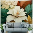 thumbnail image 4 of Creowell Flowers Leaves Art Deco Tapestry Home Wall Decoration Short Plush Fabric Multi-functional Dorm Decor 40x60inch, 4 of 6