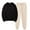 Black, variant on Lilgiuy Two Piece Sweatsuit Sets for Women Casual Solid Color Sweatsuits Baggy Long Sleeve Loose Matching Elastic Tracksuit Pants Sets for Christmas Party