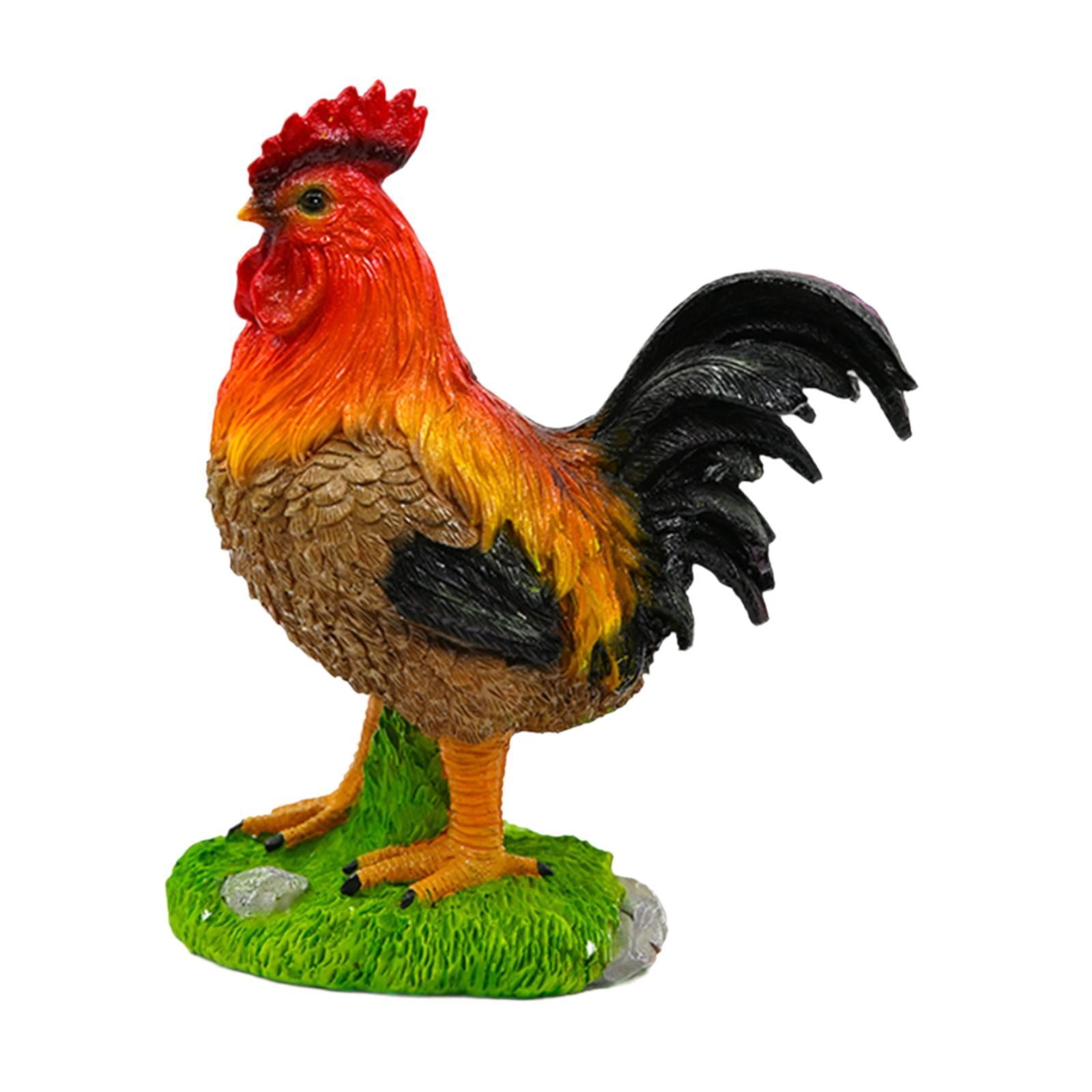 Bothyi Garden Statue Chicken Sculpture Animal Decoration Patio Outdoor Figurine