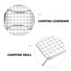 thumbnail image 2 of Sartén, senderismo, parrilla, fogata portátil para acampar, baldosas turísticas, parrilla plegable para barbacoa, accesorios de viaje, 2 of 6