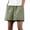 #01 Army Green 【Mix & Match: Stock Up on Your Favorite Colors】, variant on Women's Soft Fabric Bermuda Shorts, Mid Waist Pull On Stretchy Capris, Elastic Waistband Tummy Control A-Line Fit, Casual Vacation Summer Travel Beach | TruBelle,Pink L