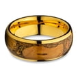 thumbnail image 2 of Cork Wedding Ring,Yellow Gold Tungsten Ring,8mm Wedding Ring,Engagement Ring,Anniversary Ring,Comfort Fit, 2 of 4