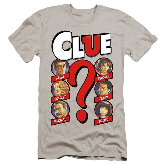Clue Modern Whodunnit HBO S/S Adult 30/1 T-Shirt Silver