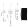 thumbnail image 4 of Sylvtty 6 Pcs Simulated Snowflake Pendants Clear Acrylic Snowflake Ornaments Easy to Hang Faux Snowflake Decorations for Winter Wonderland Party Christmas Tree, 4 of 6