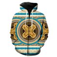 thumbnail image 1 of Sudadera con capucha y cremallera para hombre, unisex, con estampado dorado de lujo, chaquetas con capucha, manga larga, divertida ropa de calle Harajuku de primavera, 1 of 6