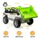 thumbnail image 2 of Camión volquete para niños, coche eléctrico 12V con caja volquete eléctrica, control remoto y pala extra, vehículo de construcción con USB, MP3, reproductor de música (blanco y verde), 2 of 8