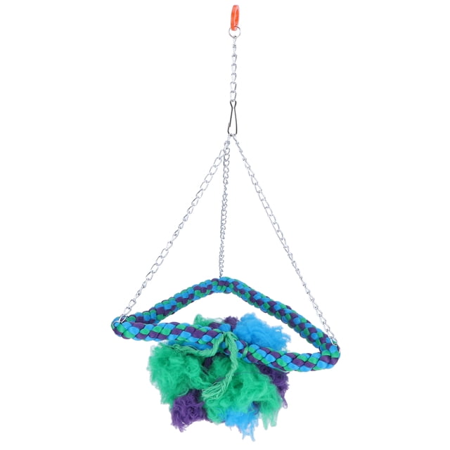 Cage Swing, Durable 20x20x1.5cm Bird Climbing Toy Promote Exercise For Chewing Biting