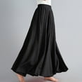 thumbnail image 5 of Abomasnow Summer Long Skirts for Women 2025 Elastic High Waist A-Line Flowy Swing Maxi Skirts on Clearance, 5 of 6