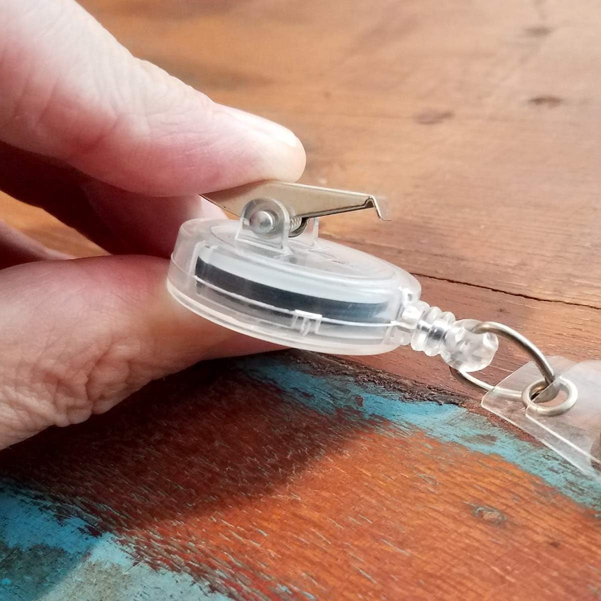 25 Pack - Translucent Retractable ID Badge Reels with Alligator Swivel Clip by Specialist ID (Assorted Colors)