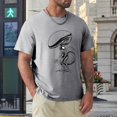 thumbnail image 4 of Hanmun Men's Xenomorph Cartoon T-Shirts Short Sleeve Cotton Round Crew Neck M T-Shirt Moisture Wicking Gray USA, 4 of 9