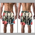 thumbnail image 3 of luoweisi Men's Beach Shorts Quick Dry Swim Trunks with Mesh Lining Elephant M, 3 of 5