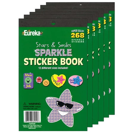 UPC: 0194629031931 | Eureka Stars & Smiles Sparkle Sticker Book 6 Books