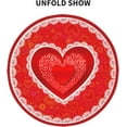 thumbnail image 4 of Valentines Day Tablecloth Round 60 inch Wrinkle Free Red Romantic Love Heart Tablecloth Suitable for Kitchen Decorantion/Indoor and Outdoor Dining Table/Party/Picnic, 4 of 6