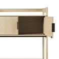 thumbnail image 3 of Walker Edison Transitional Reeded Desk with Hutch, Coastal Oak, 3 of 21
