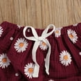 thumbnail image 6 of Listenwind Summer Lovely Toddler Baby Girls Clothes Sets Daisy Print Sleeveless Buttons Vest Tops Mini Shorts Outfit, 6 of 7