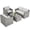 Grey 4 PCS Set, variant on Outdoor Sectional Sofa Patio Conversation Set Wicker Outdoor Furniture with 2 Chairs All Weather Cushioned Seating for Backyard Porch Balcony (Brown/Grey)