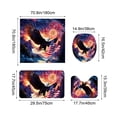 thumbnail image 3 of 4 Piece Patriotic Bathroom Set with Shower Curtain Toilet Seat Cover Floor Mat and U-Shaped Pad for Fourth of July Themed Bathroom Decor Complete Matching Ensemble, 3 of 6
