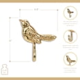 thumbnail image 4 of Cheungs 6116GD Mythra Swallow Cast Iron Wall Hook - Golden, 4 of 7
