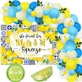 thumbnail image 2 of Lemon Bridal Shower Decorations, She Found Her Main Squeeze Decorations Backdrop, Balloons Arch Lemon Lime Foil Balloon Artificial Leaf for Fruit Themed Engagement Bachelorette, 2 of 7