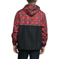 thumbnail image 2 of G-Style USA Men's Plaid Checkered Anorak Windbreaker Jacket JK5008 - Red - Small, 2 of 6