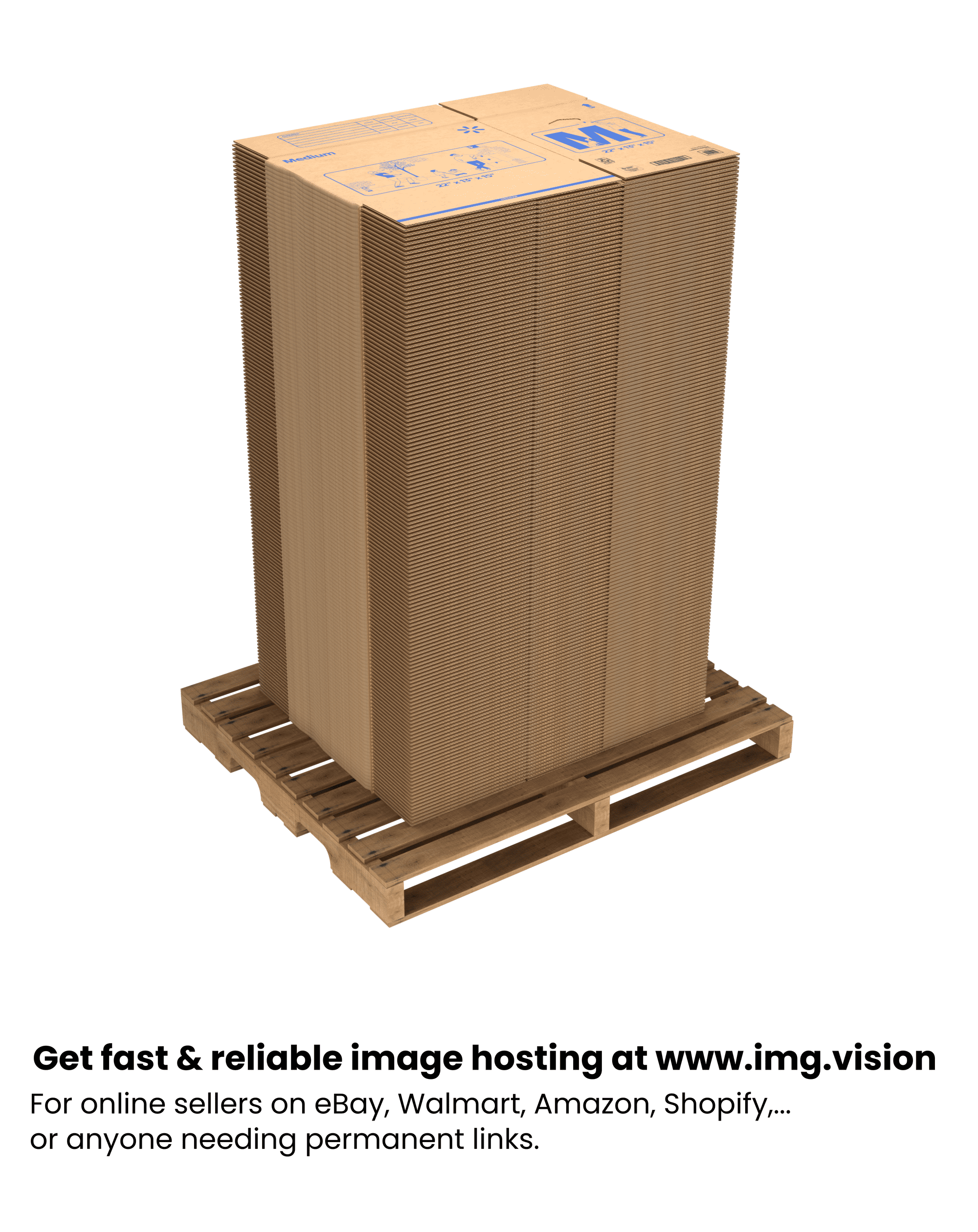 Walmart 22X13X15 Medium Boxes, 200-CT Pallet