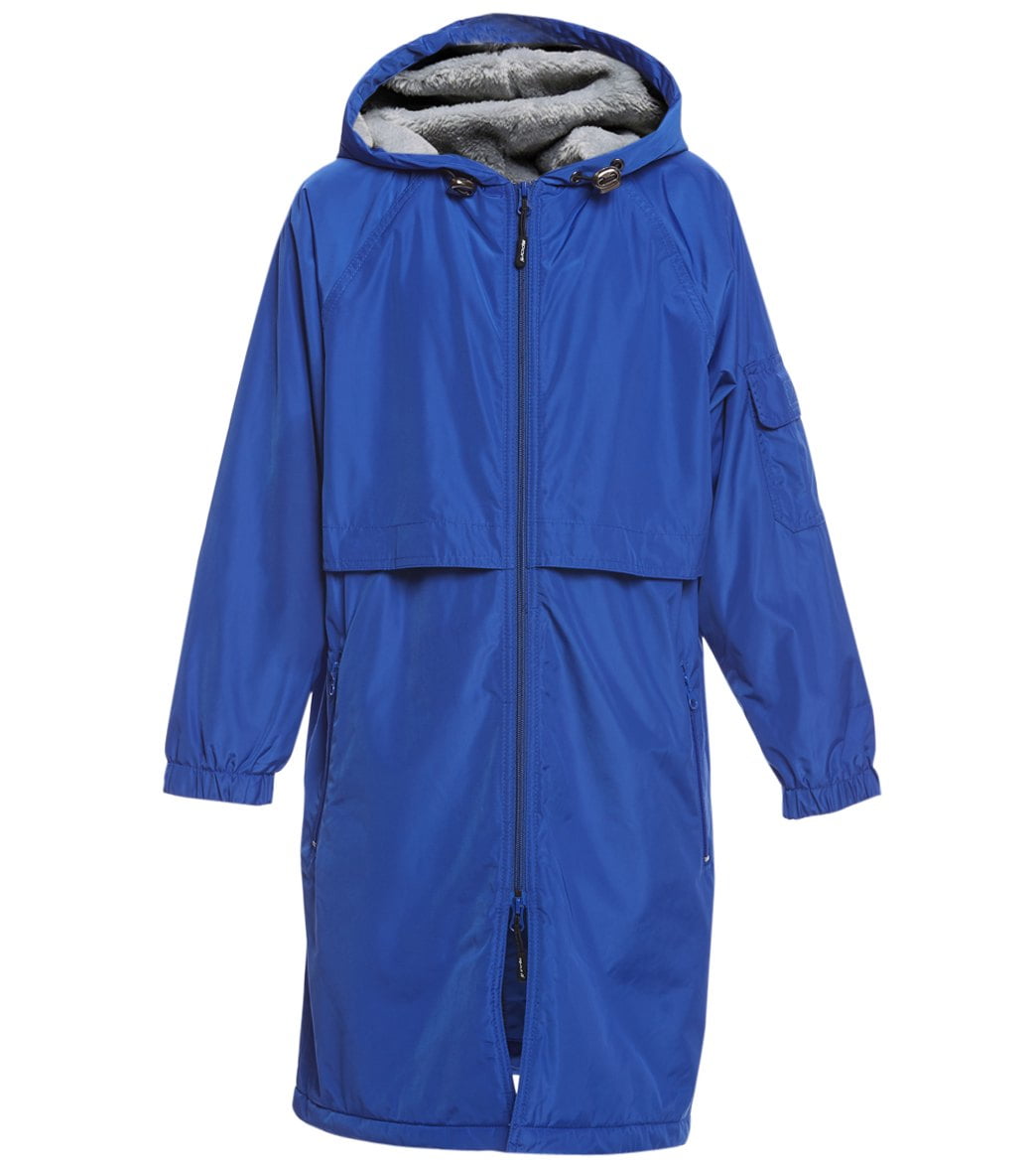 Sporti Comfort FleeceLined Swim Parka Youth (Large, Royal Blue Shell