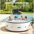thumbnail image 5 of Seizeen Inflatable Hot Tub for 4-6 People, Portable Hot Tub with Colorful Light, Luxurious Home SPA with 150pcs AirJet, 69''Dia, Max 104℉, 5 of 9