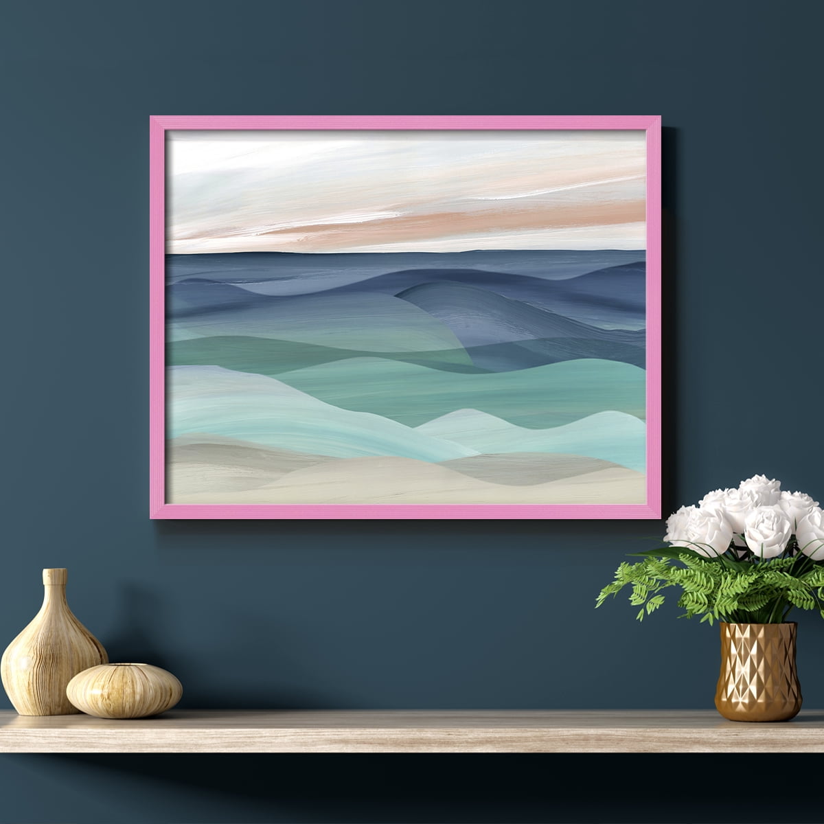 Shifting Seas by Carol Robinson - Restickable Framed Giclée Print