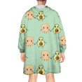 thumbnail image 4 of Blanket Hoodie Women & Men,Hoodie Blanket with Giant Pocket for Women,Super Cozy and Big Wearable Blanket Hoodie Sweatshirt Gift, 4 of 7