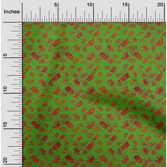 oneOone Cotton Cambric Green Fabric Batik Fabric For Sewing Printed Craft Fabric By The Yard 42 Inch Wide