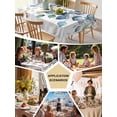 thumbnail image 5 of Blue Teal Botanical Table Cloth, Weeping Fall Eucalyptus Leaves Waterproof Tablecloth for Square Tables, Reusable Washable Fabric Table Cover for Restaurant Kitchen Dining Tables 60"x60", 5 of 6