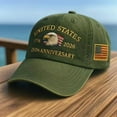 thumbnail image 4 of Heritage Eagle Embroidered Baseball Cap, Adjustable Patriotic Retro Outdoor Hat With Liberty Spirit Casual Design Green, 4 of 8