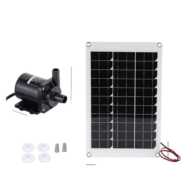 50W 800L/H Solar Brushless Power Water Pump Set Ultra-quiet Submersible Water Pump Motor Fish Pond Garden Fountain Decoration ,Water-Shortage Protection