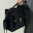 thumbnail image 4 of Fgnfyis School Backpack Student Autumn Winter Buckle Mailman College Style Commuting Briefcase Crossbody Kids Backpack Black, 4 of 4