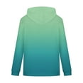 thumbnail image 5 of Wyobmus Mens Sports Hoodies Pullover Fashion Fall Gradient Drawstring Hoodie Sweatshirt Long Sleeve Athletic Hooded Clothes A-Mint Green, 5 of 5